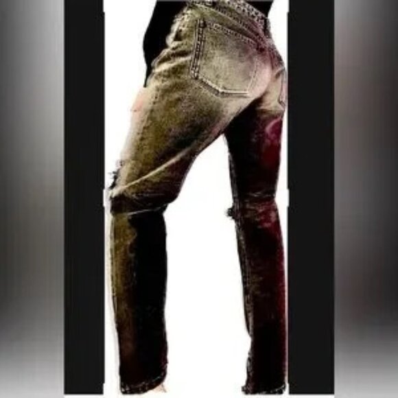 NWT John Elliott Japanese Selvedge Denim Charlotte Distressed Slim Jean BLACK - Picture 7 of 16